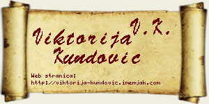 Viktorija Kundović vizit kartica